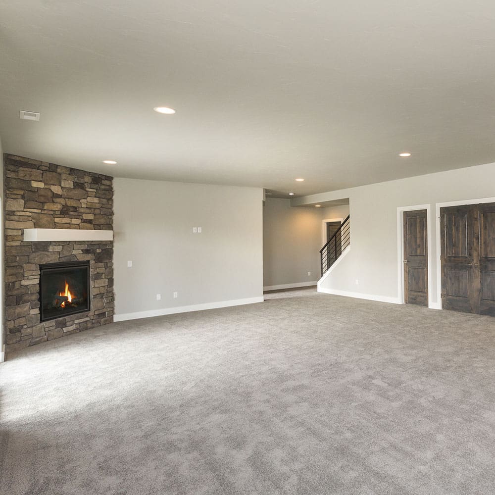 Finished basement remodeled into a living space
